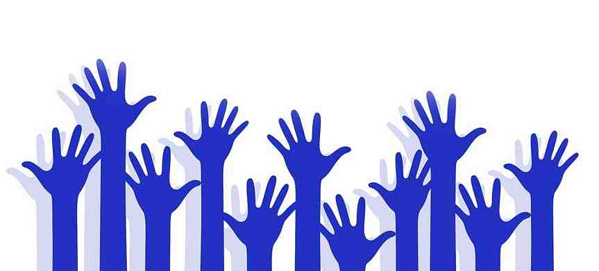 volunteer hands-up